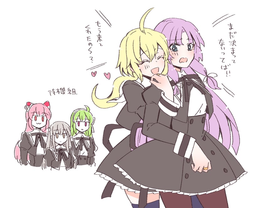 egawa kusumi, amano soraha, tanaka ichi, endou araya, and banshouya ena (assault lily) drawn by sorato_(astllatte)