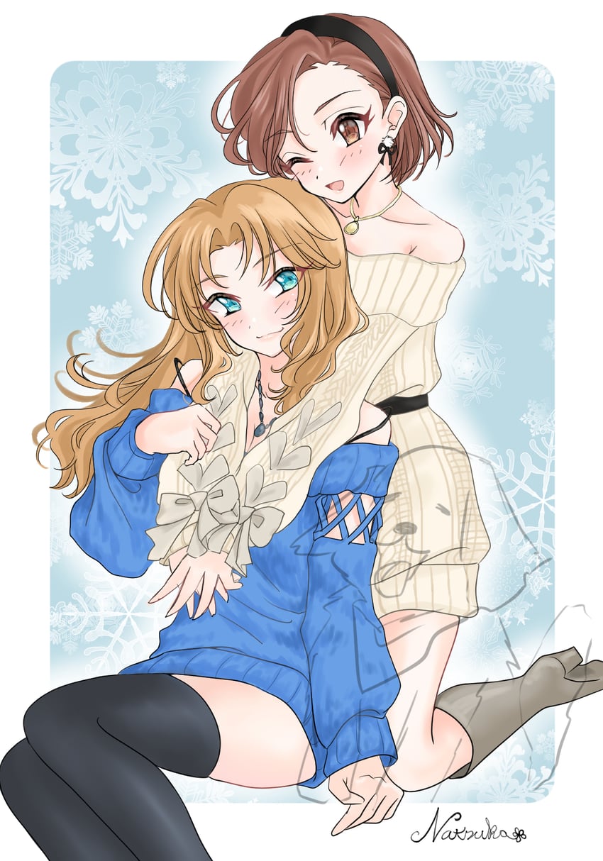 mizuki seira and matsumoto sarina (idolmaster and 1 more) drawn by natsuka_(pwkf8487)