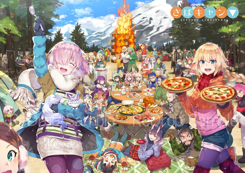 artoria pendragon, mash kyrielight, fujimaru ritsuka, nero claudius, scathach, and 41 more (fate and 2 more) drawn by redrop