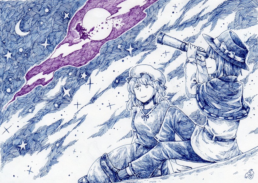 kirisame marisa, usami renko, and maribel hearn (touhou) drawn by j-dragon