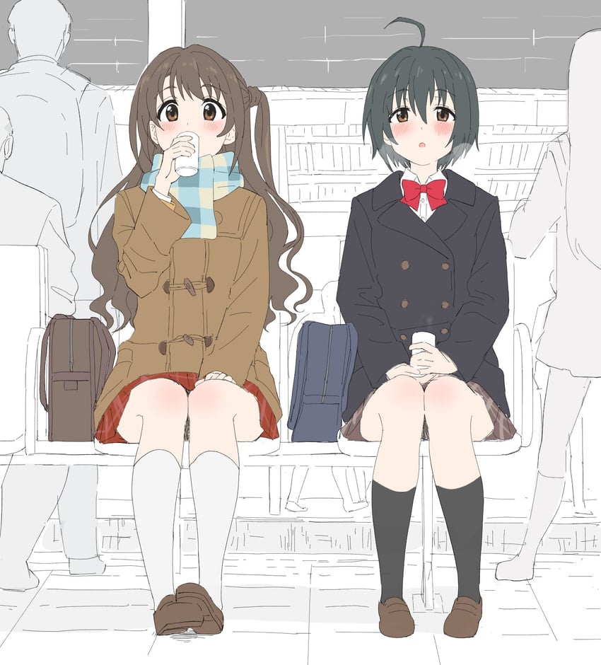 shimamura uzuki and kohinata miho (idolmaster and 1 more) drawn by sincos