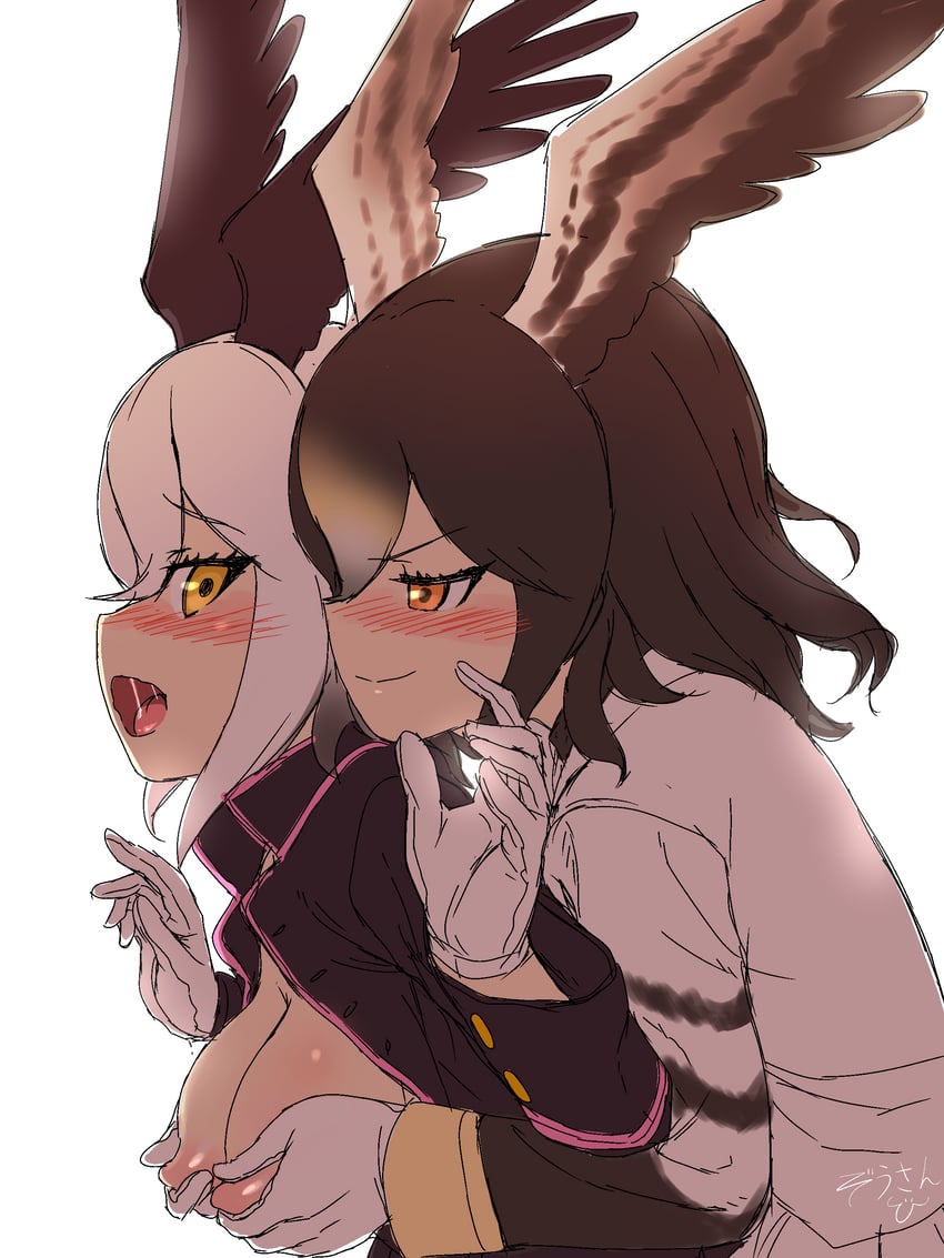 bald eagle and northern goshawk (kemono friends) drawn by masuyama_ryou
