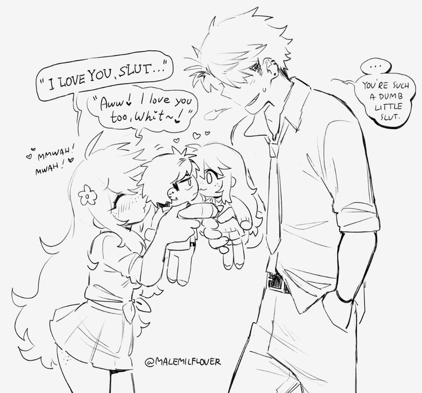 player character, whitney, and peachy (degrees of lewdity) drawn by tnso