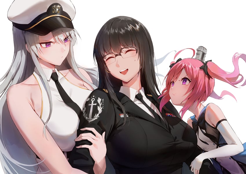 commander, enterprise, saratoga, female commander, and yukimura ryuuko (azur lane) drawn by rororo