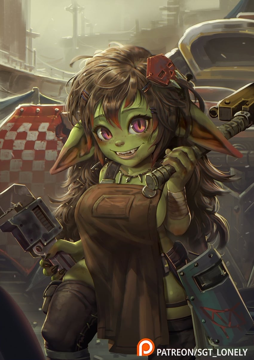ork (warhammer 40k) drawn by sgt_lonely