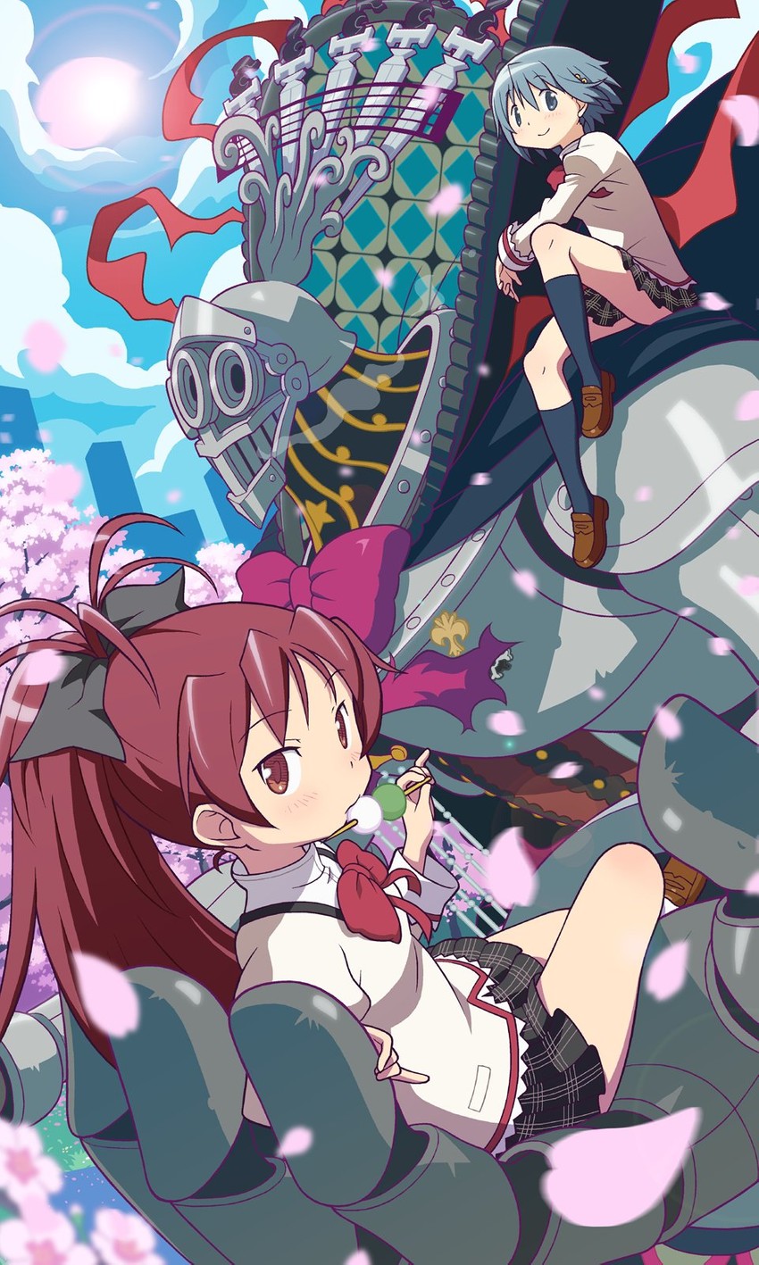 miki sayaka, sakura kyoko, and oktavia von seckendorff (mahou shoujo madoka magica) drawn by gecchu