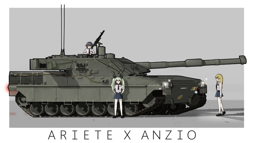 anchovy, pepperoni, and carpaccio (girls und panzer) drawn by uingssi