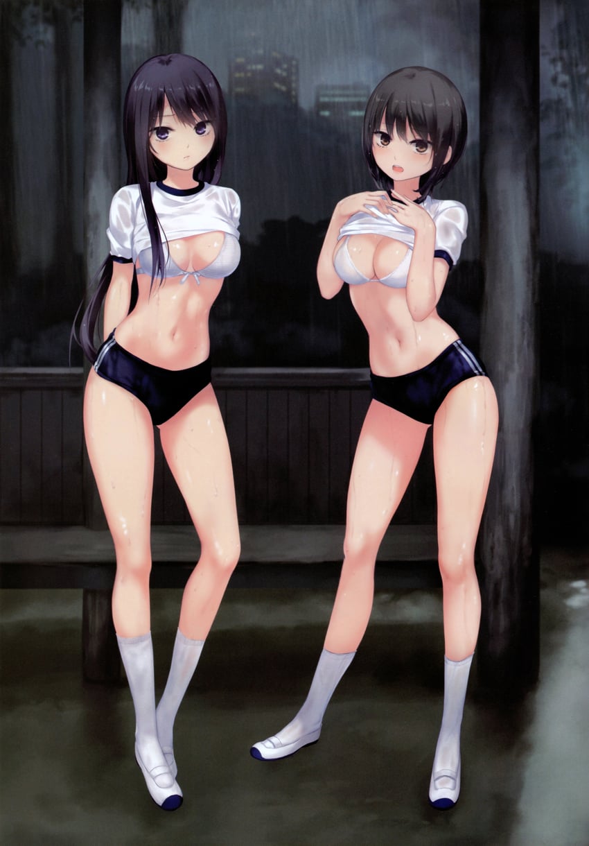aoyama sumika and shiramine rika (original) drawn by coffee-kizoku