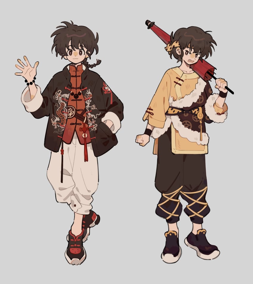 saotome ranma and hibiki ryouga (ranma 1/2) drawn by siyer