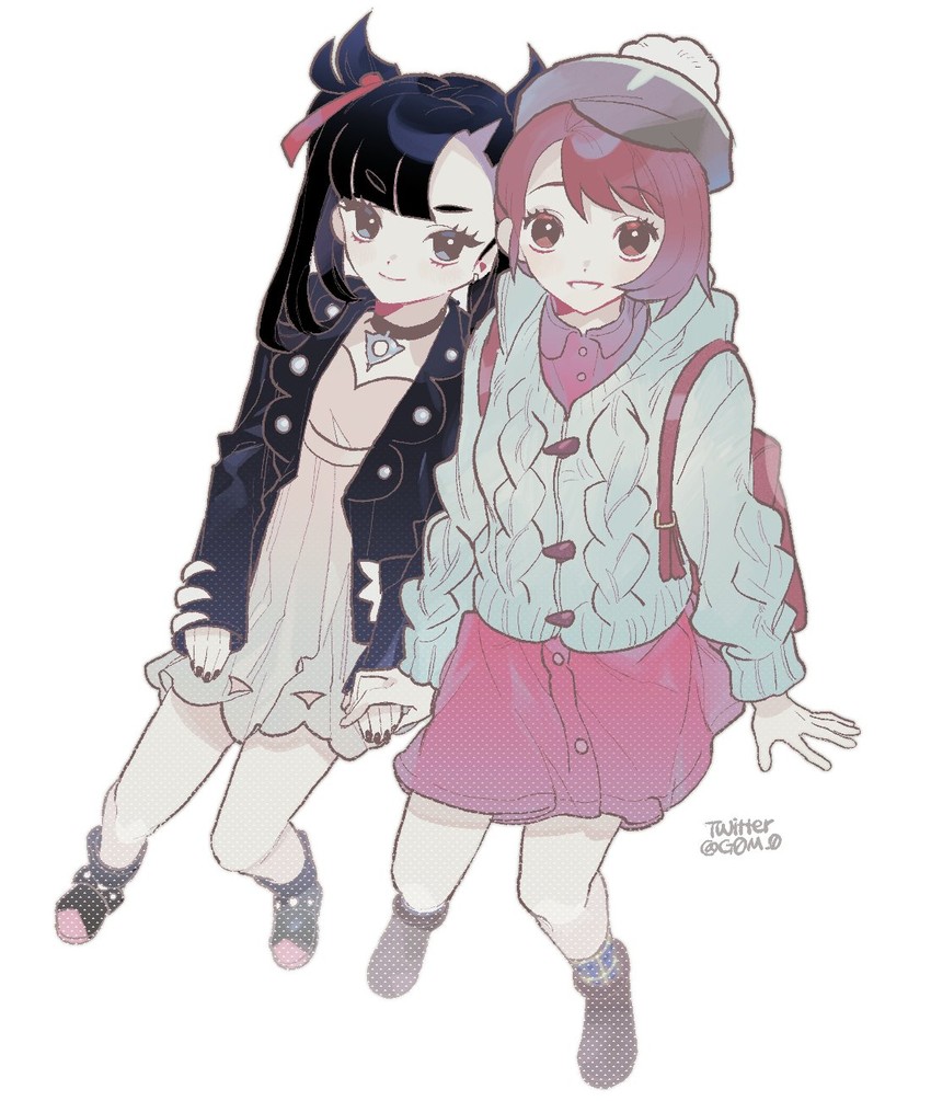 marnie and gloria (pokemon and 1 more) drawn by g0m_0