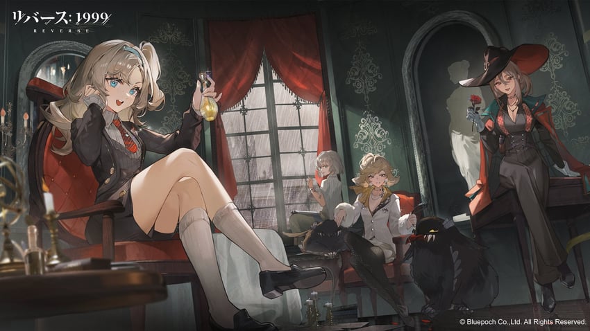 matilda bouanich, tennant, ms. newbabel, and cristallo (reverse:1999) drawn by kuuus