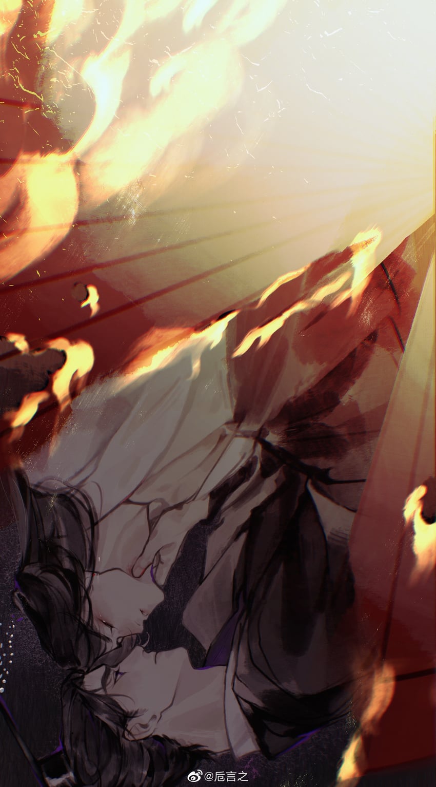 chu wanning, mo ran, and taxian-jun (erha he ta de bai mao shizun) drawn by zhi_yan_zhi