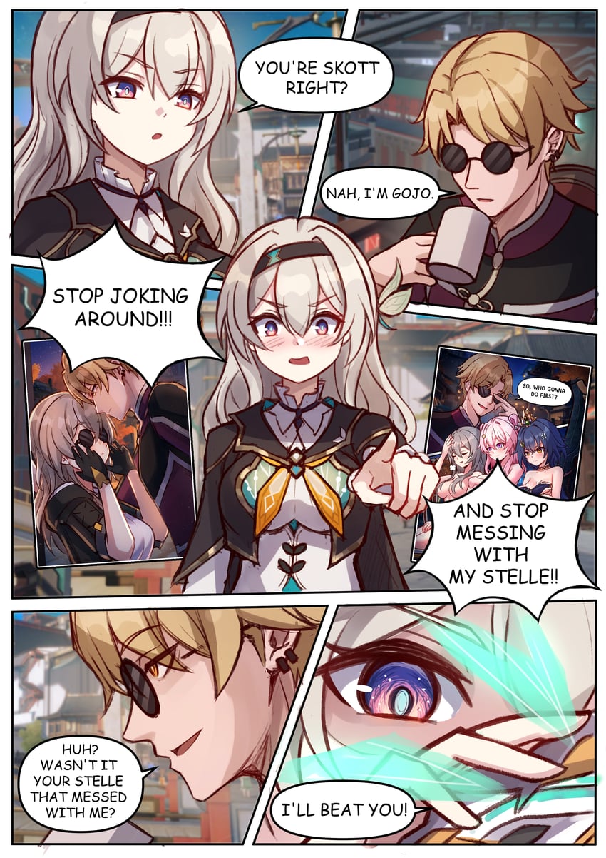 trailblazer, firefly, stelle, march 7th, yunli, and 1 more (honkai and 1 more) drawn by jimpu6
