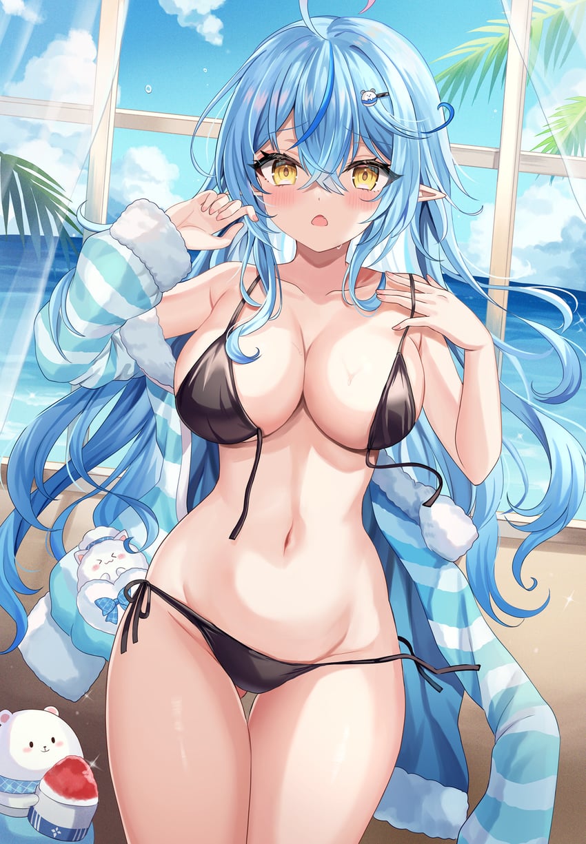 yukihana lamy, daifuku, and yukimin (hololive) drawn by retsuto