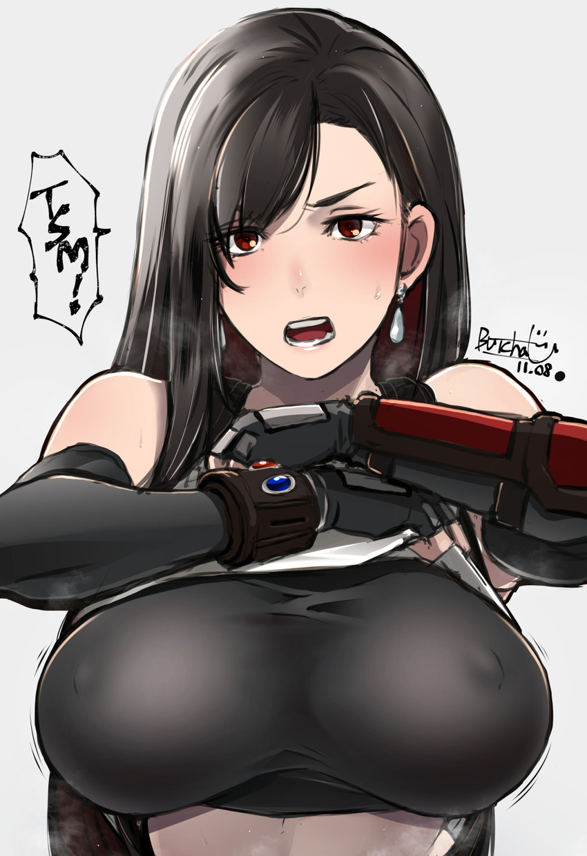 tifa lockhart (final fantasy and 2 more) drawn by butcha-u
