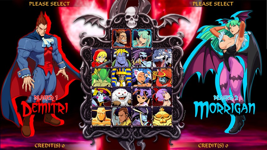 morrigan aensland, lilith, felicia, hsien-ko, b.b. hood, and 13 more (darkstalkers) drawn by polarityplus