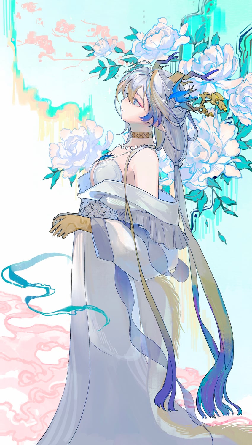 shu (arknights and 1 more) drawn by yezhi_dun_luobei