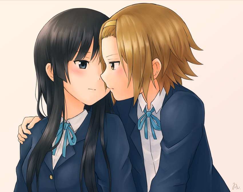 akiyama mio and tainaka ritsu (k-on!) drawn by een941