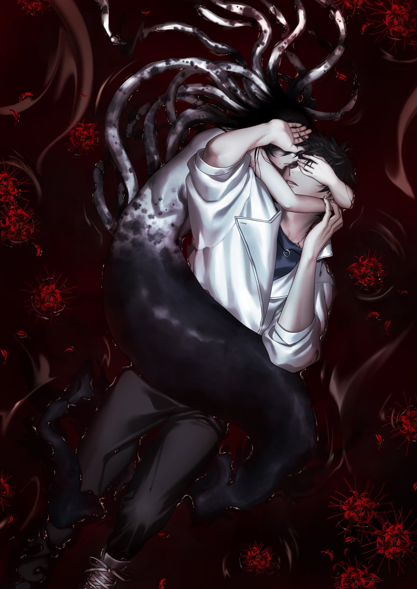 okkotsu yuuta and orimoto rika (jujutsu kaisen) drawn by arkray