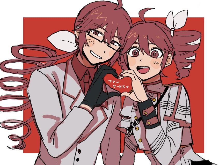 kasane teto and kasane ted (utau and 1 more) drawn by fuyuno_(ramentaro23)