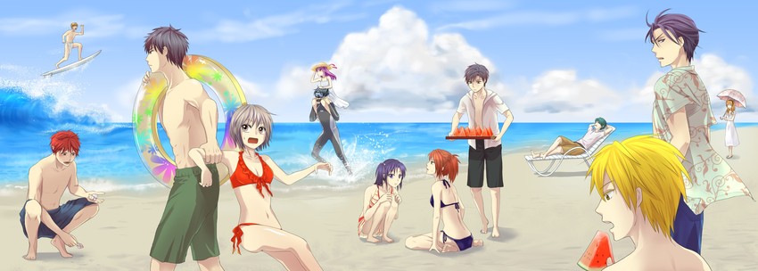 kurosaki mafuyu, ayabe reito, houjou wakana, hayasaka kaori, saeki takaomi, and 8 more (oresama teacher) drawn by halnagui