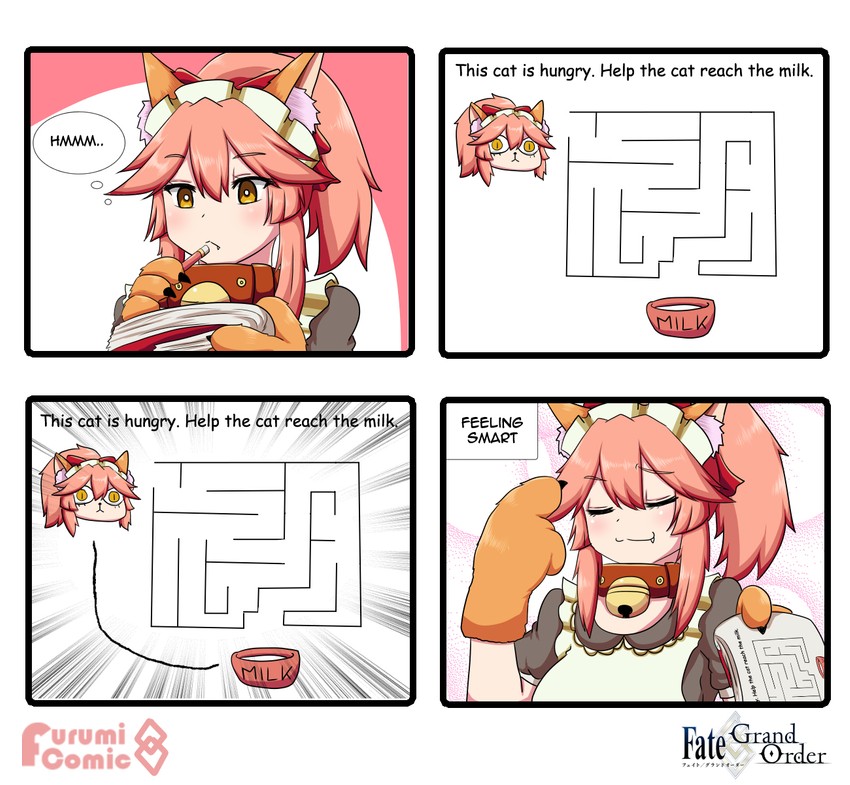 tamamo and tamamo cat (fate and 1 more) drawn by keita_naruzawa