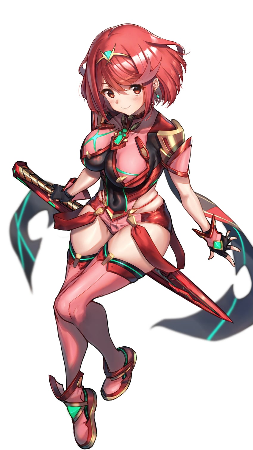 pyra (xenoblade chronicles and 1 more) drawn by hakusai_(hksicabb)