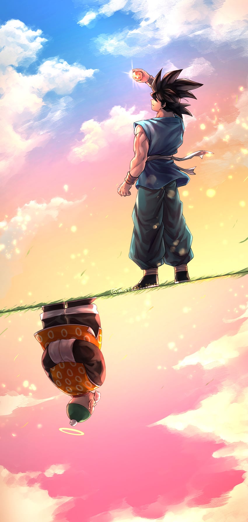 son goku and grandpa gohan (dragon ball and 1 more) drawn by mattari_illust