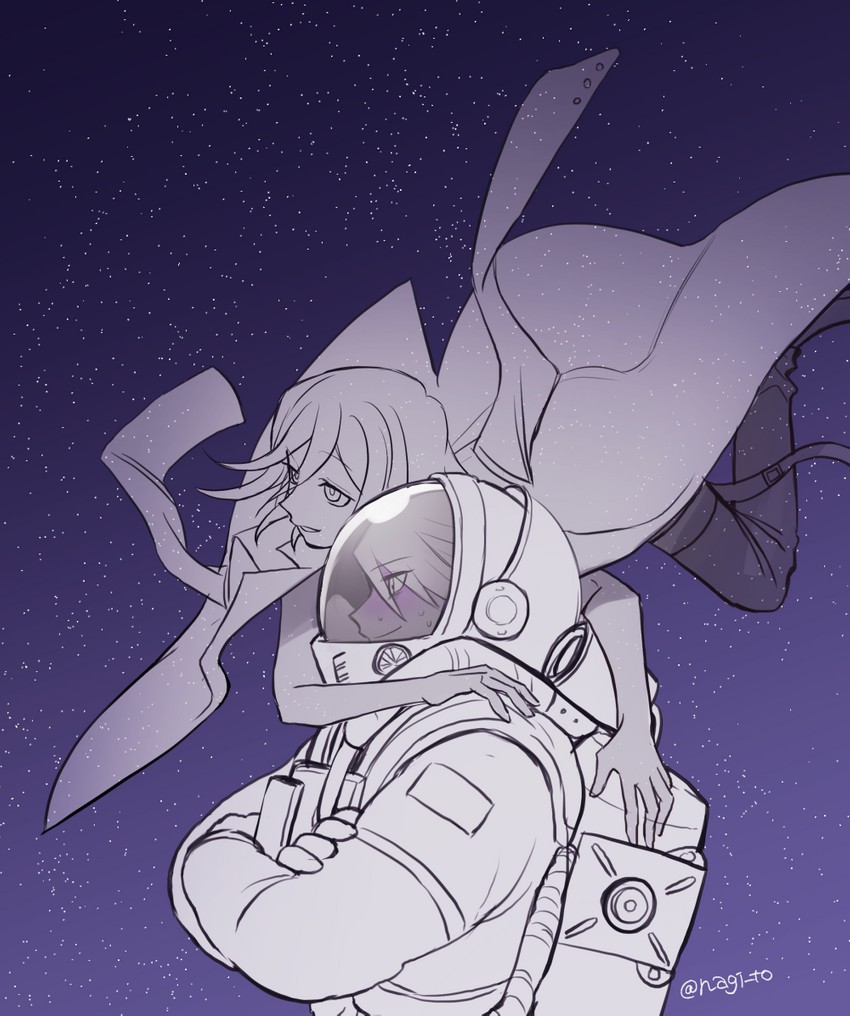 oma kokichi and momota kaito (danganronpa and 1 more) drawn by nagi_to_(kennkenn)