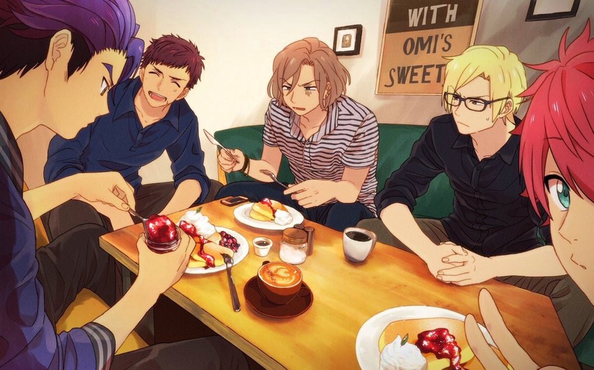 settsu banri, furuichi sakyou, hyodou juuza, nanao taichi, and fushimi omi (a3!) drawn by temk