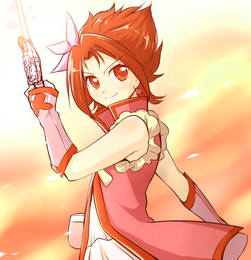 natsuki rin and cure rouge (precure and 2 more) drawn by arakawa_tarou