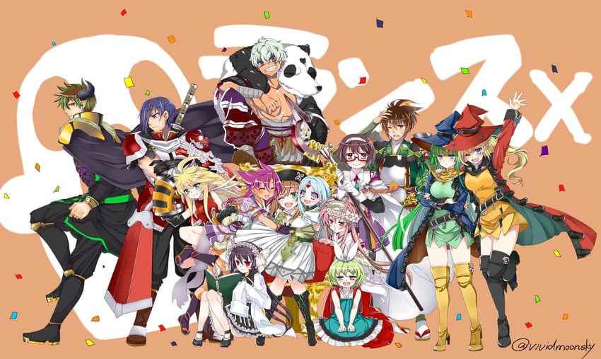 rance, reset kalar, masou shizuka, el mofus, mix tou, and 10 more (rance and 1 more) drawn by tragicrhyme