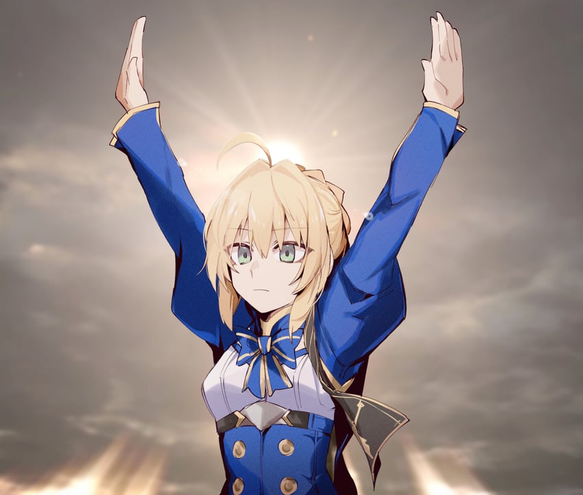 artoria pendragon and saber (fate and 5 more) drawn by eri_(erikiri)