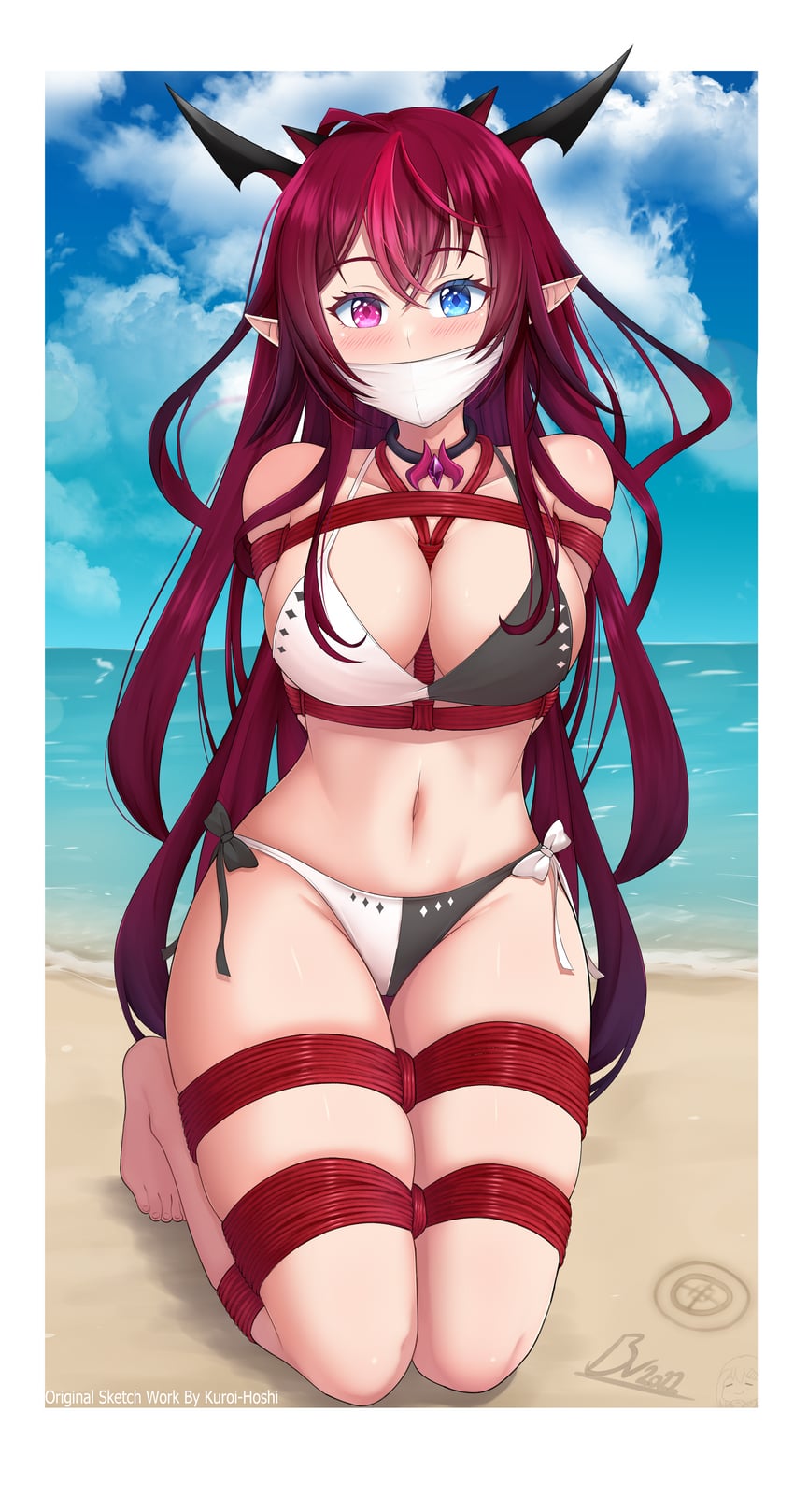 irys (hololive and 1 more) drawn by bondverse