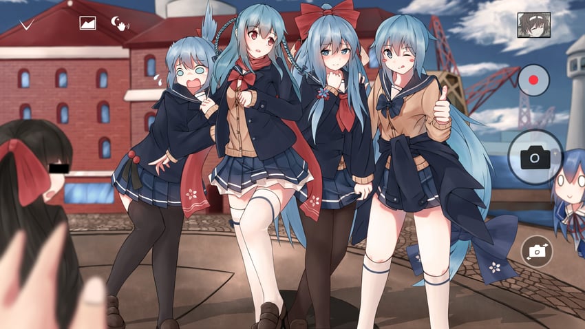 quincy, shirayuki, miyuki, hiyou, fubuki, and 2 more (warship girls r) drawn by enuni