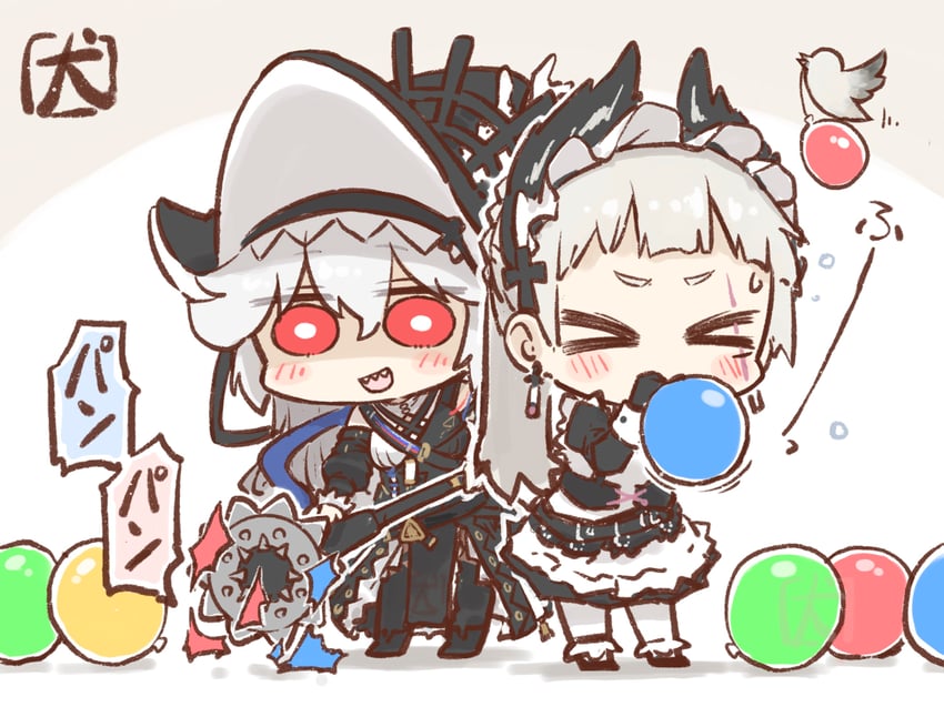 specter, irene, and specter the unchained (arknights and 1 more) drawn by akanotanin13