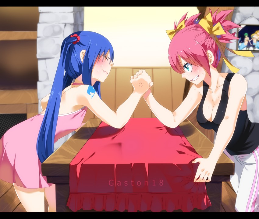 wendy marvell and sheria blendy (fairy tail) drawn by gaston18