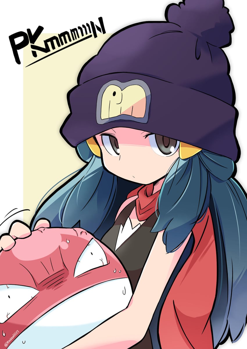 dawn and voltorb (pokemon and 3 more) drawn by rascal_(feuille)