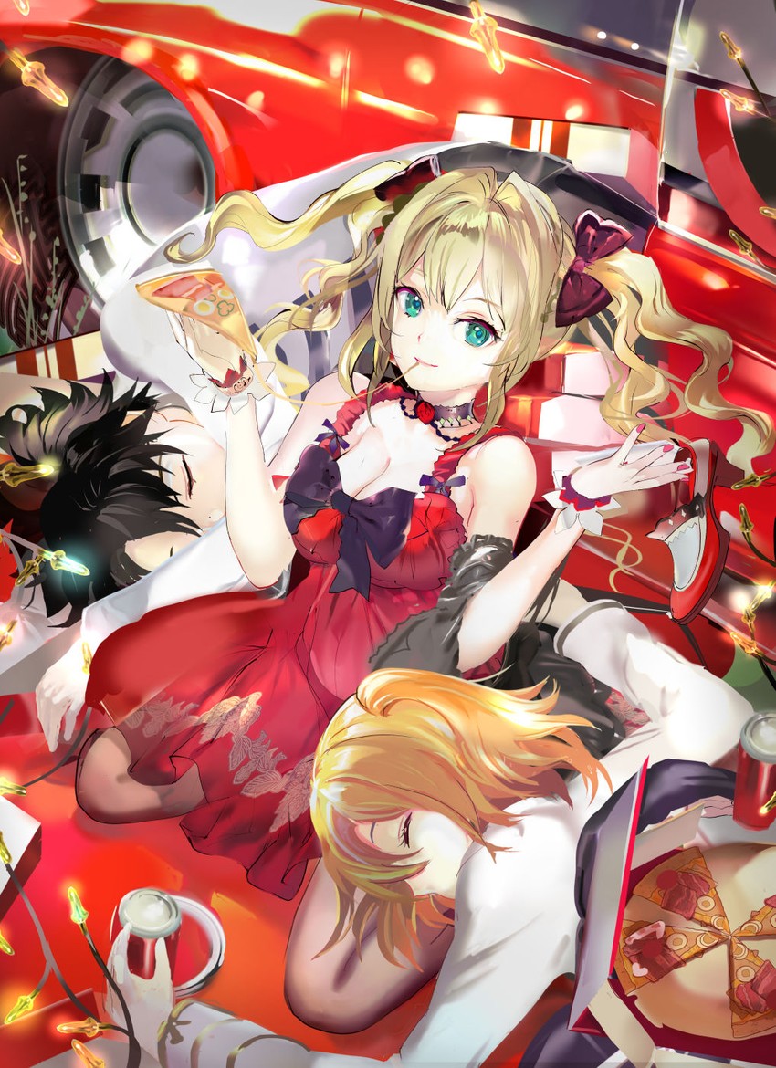 fujimaru ritsuka and nero claudius (fate and 2 more) drawn by 119