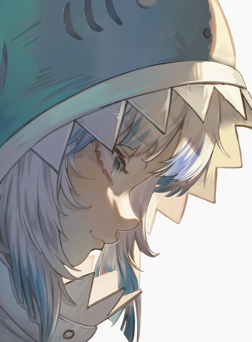 gawr gura (hololive and 1 more) drawn by merumo_(ss99807238)