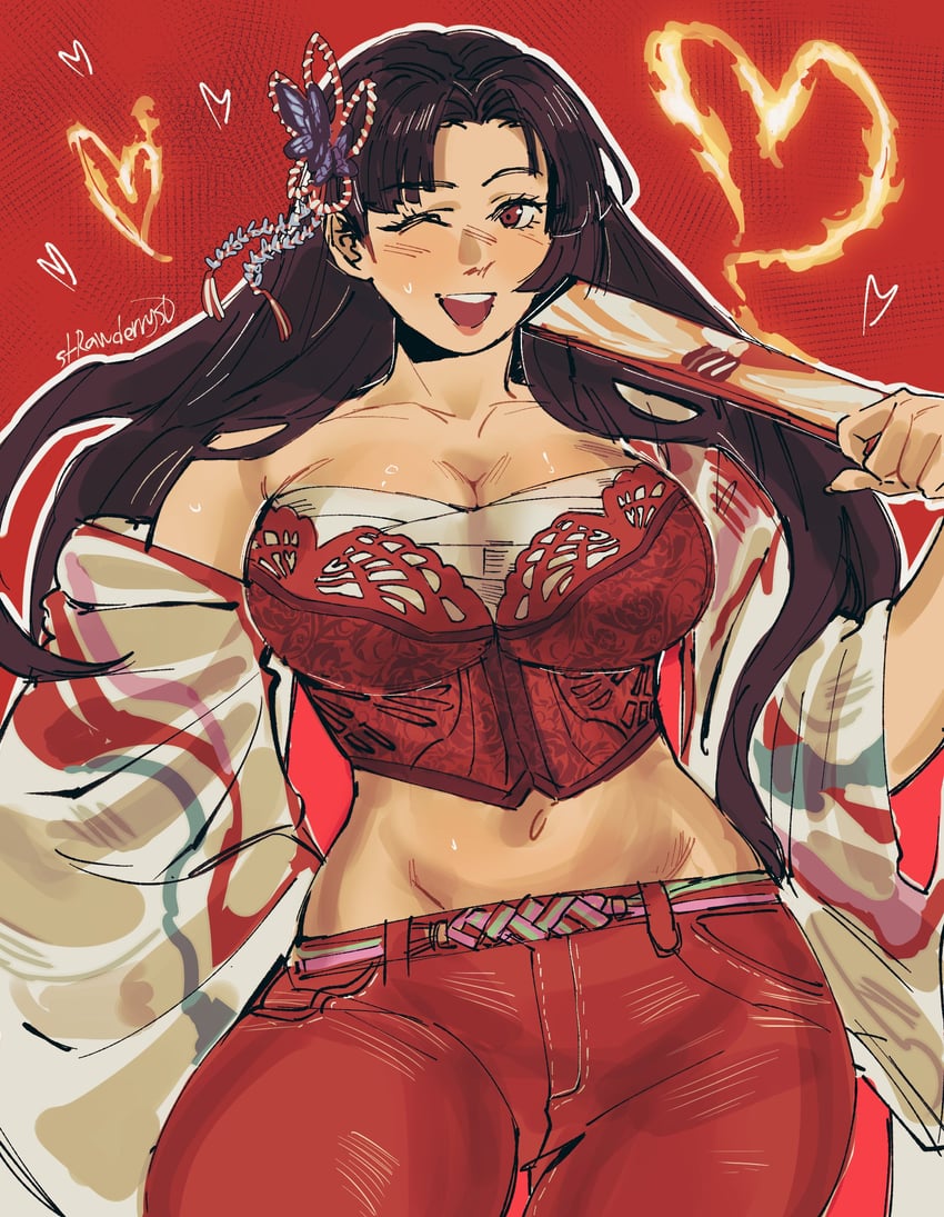 shiranui mai (street fighter and 1 more) drawn by strawderryst