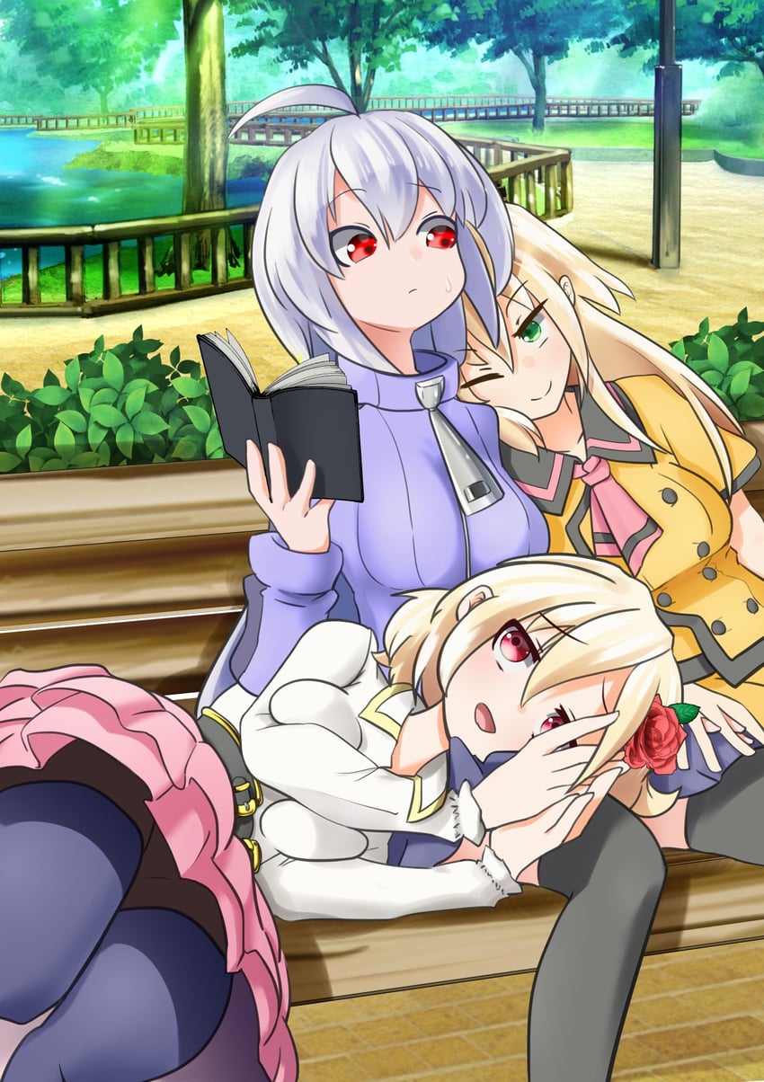 suguri, sora, and hime (suguri and 1 more) drawn by yuuki_takara