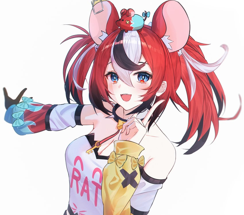 hakos baelz and mr. squeaks (hololive and 2 more) drawn by kohaku_komeiji