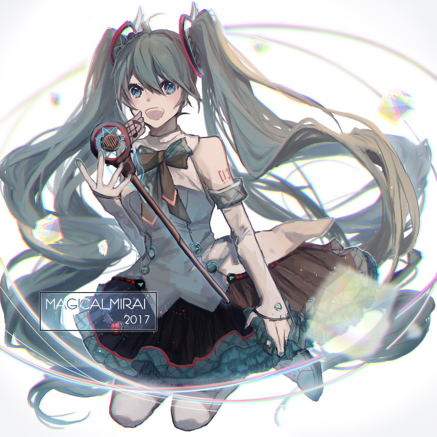 hatsune miku and magical mirai miku (vocaloid and 1 more) drawn by nz_(nizu)