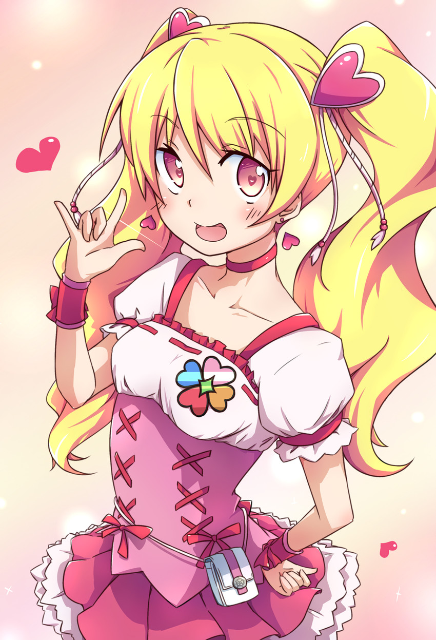 momozono love and cure peach (precure and 1 more) drawn by kirimochi