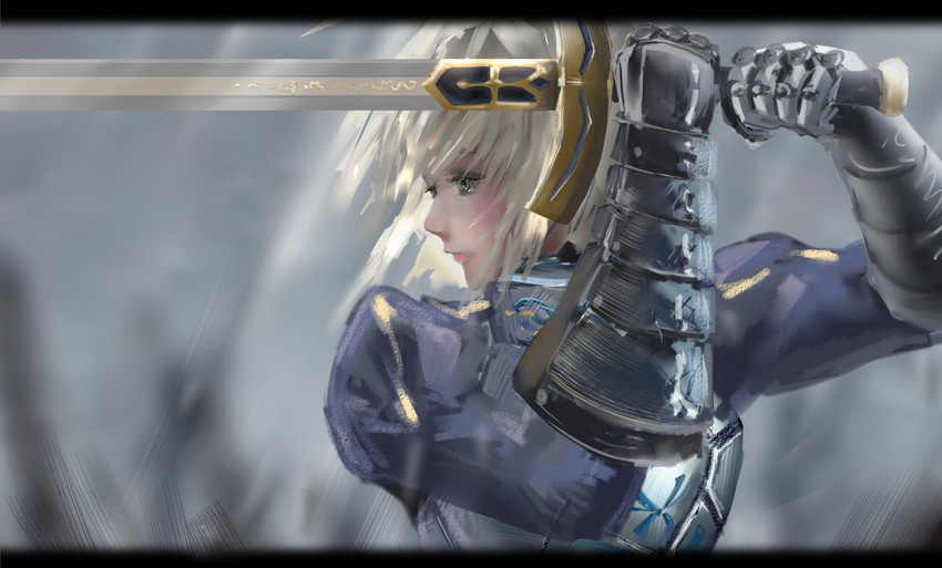 artoria pendragon and saber (fate and 1 more) drawn by shenhaixun