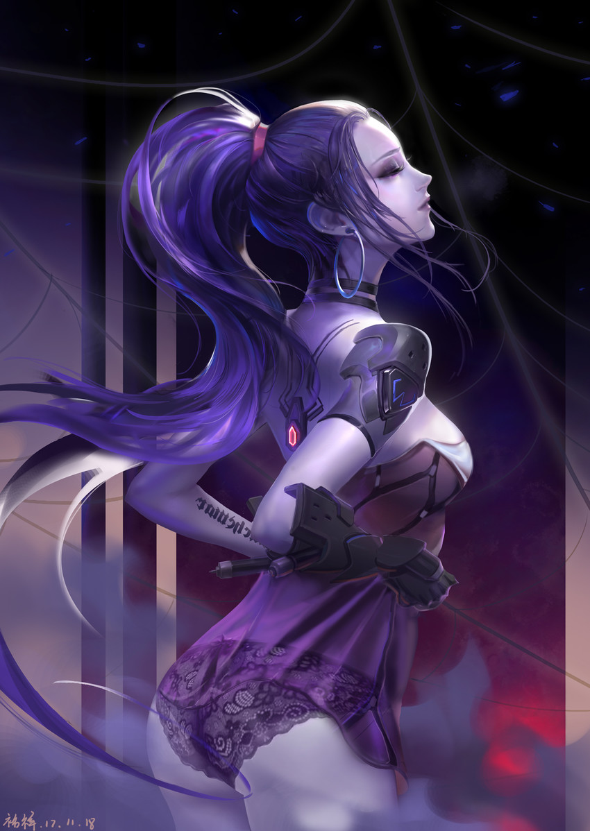 widowmaker (overwatch and 1 more) drawn by rabbit_(tukenitian)