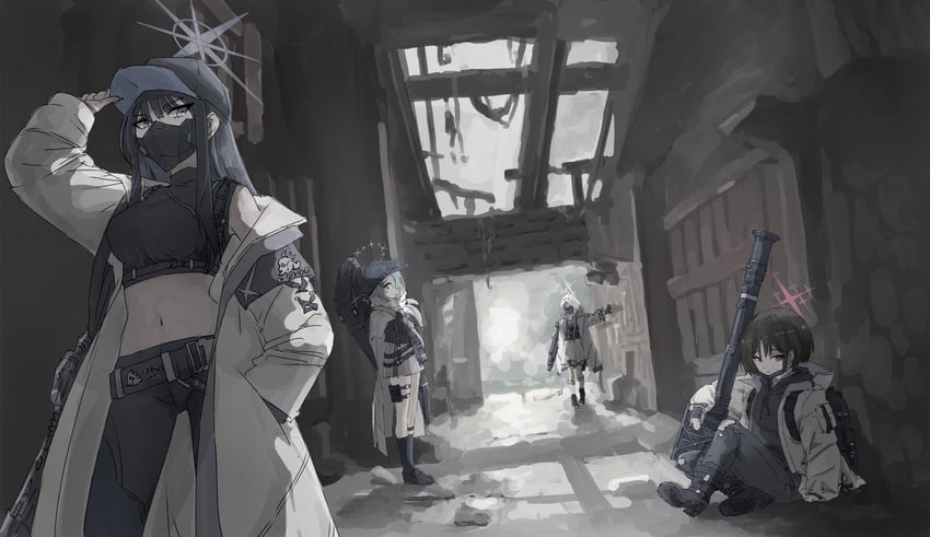 saori, atsuko, hiyori, and misaki (blue archive) drawn by desuyone0502