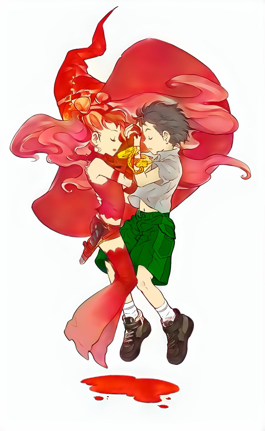 mizukura risuka and kugi kizutaka (shin honkaku mahou shoujo risuka) drawn by ohioxoiho