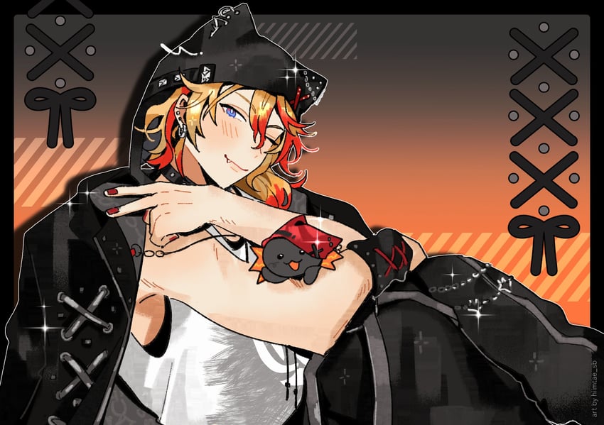 axel syrios and axelotl (holostars and 1 more) drawn by hiimtae_sb